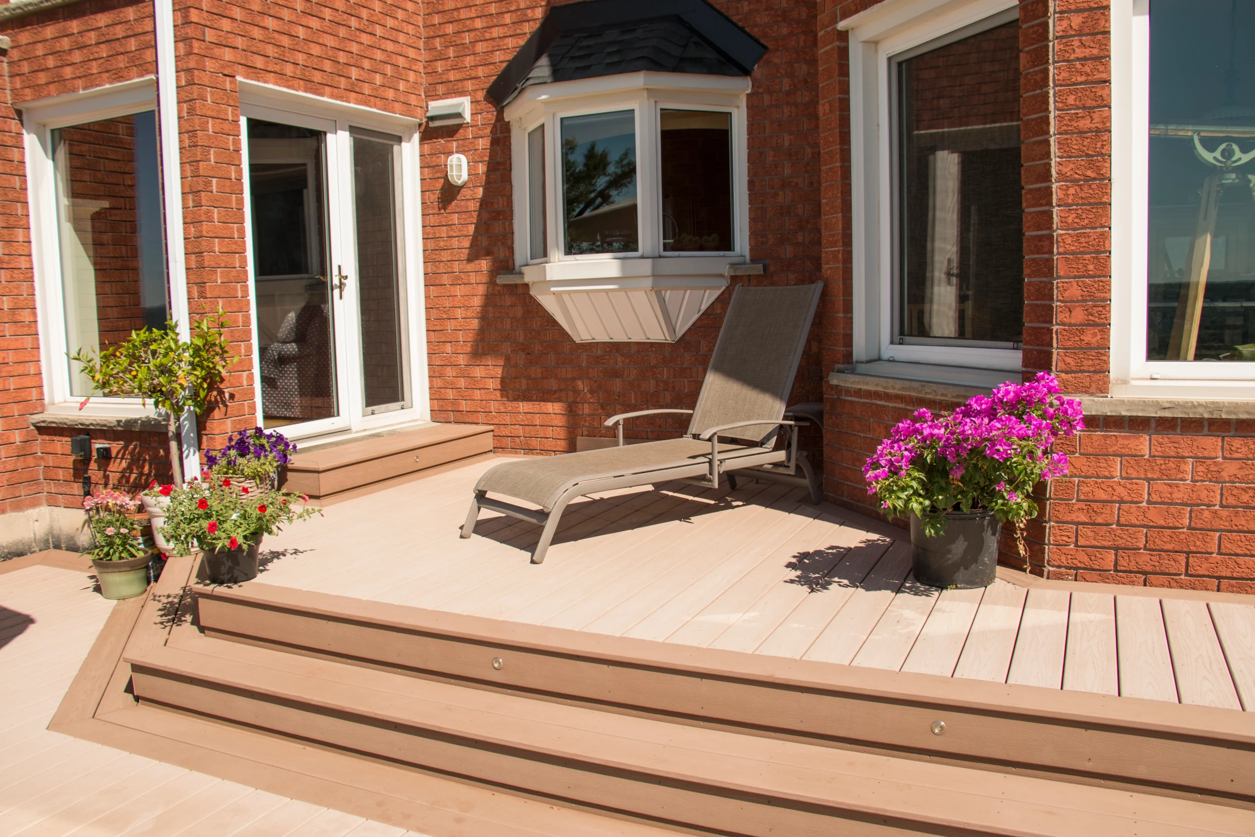 One of our PVC decking projects in Edmonton.